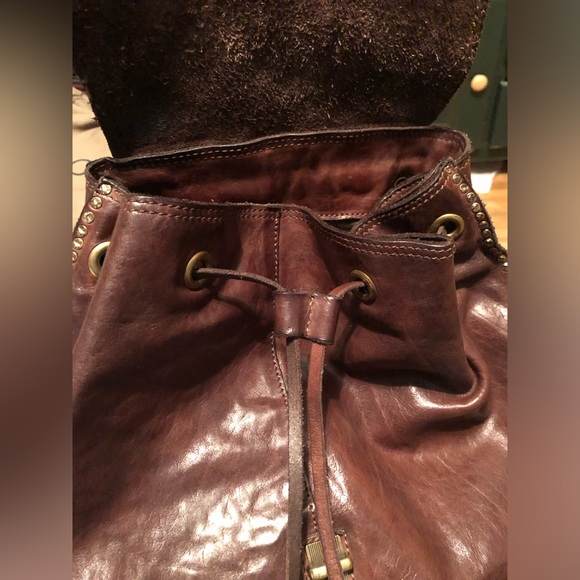 NWT Campomaggi backpack w/studs-dark brown - Picture 10 of 16